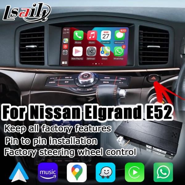 Nissan Elgrand E52 Carplay Android auto OEM style integrate solution Lsailt Navihome