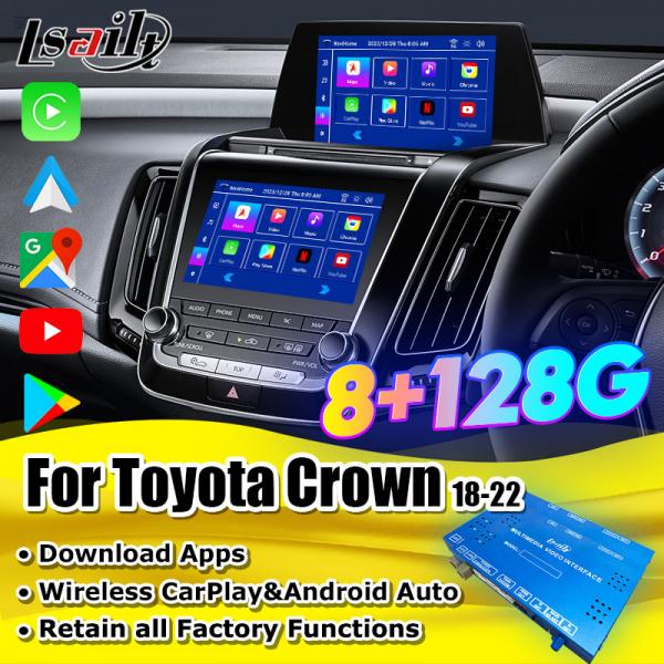 Toyota Crown 15th Gen GWS224 220 18-22 Retrofitted Wireless CarPlay Android Infotainment Module Integrated YouTube, Google Map, Google Play