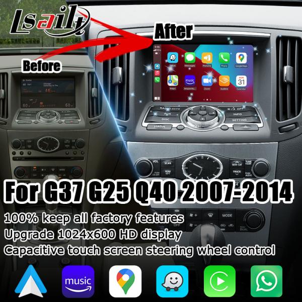 Carplay Android auto OEM style integrate solution for Infiniti G Q40 Q60 G37 G35 G25 by Lsailt Navihome