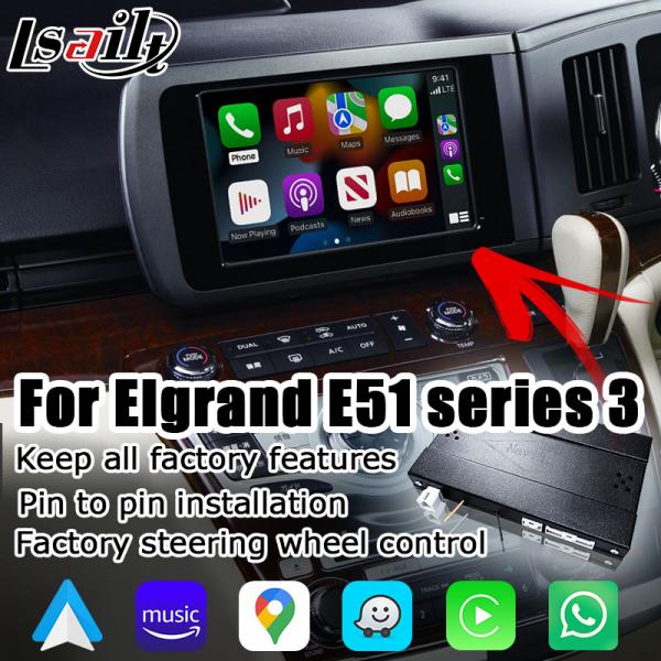 Nissan Elgrand E51 series 3 Carplay Android auto OEM style integrate solution Lsailt Navihome