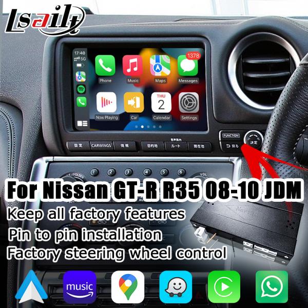 Nissan GT-R R35 Carplay Android auto OEM style integrate solution CBA DBA EBA Lsailt Navihome