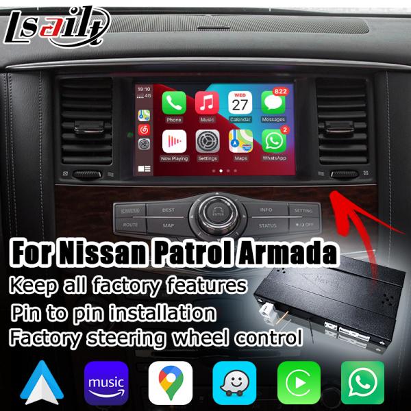 Nissan Patrol Y62 Carplay Android auto OEM style integrate solution Lsailt Navihome