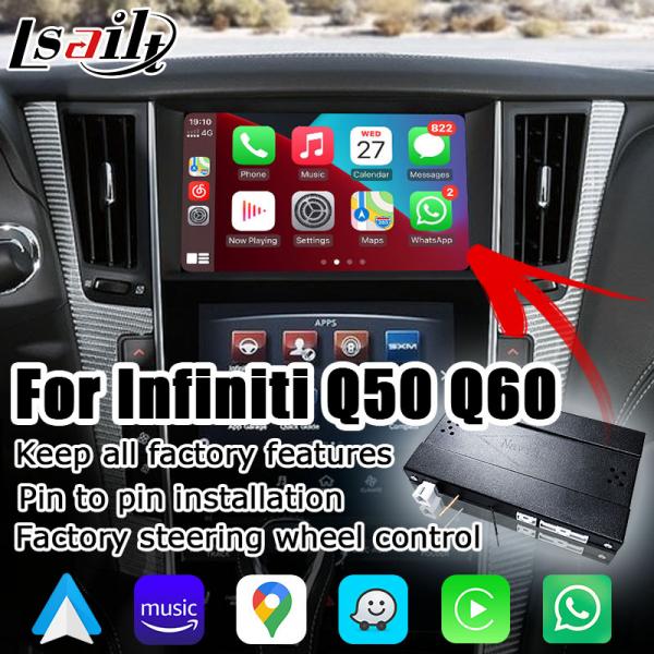 Carplay Android auto OEM style integrate solution for Infiniti Q50 by Lsailt Navihome